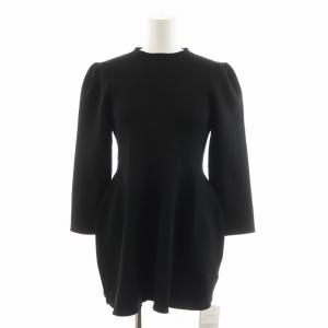 23AW 長袖ペプラムニットプルオーバー 38 黒 ブラック CWNT234126 /AN10