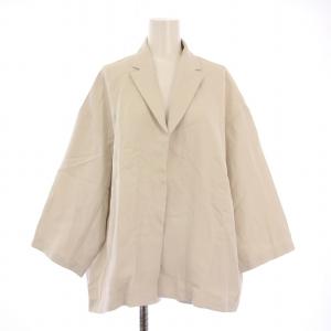 バックギャザーテーラードジャケット アウター 総裏地 前開きトッパー 38 グレージュ YR2125-006SP