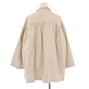 yori バックギャザーテーラードジャケット アウター 総裏地 前開きトッパー 38 グレージュ YR2125-006SP