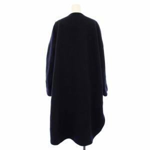 yori ノーカラーウールコート アウター 38 ネイビー YR1925-107AT /TK