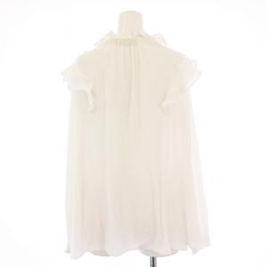 CELFORD 24AW 割線フリルチュニックブラウス シャツ 長袖 Vネック 38 白 ホワイト CWFB245015