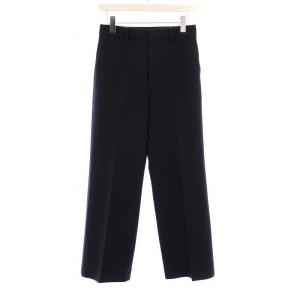 22SS W cross straight Wクロスストレート ワイドパンツ 36 ネイビー 22030500807010