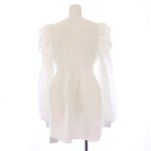 CELFORD 24SS 布帛コンビペプラムニットプル 長袖 チュニック丈 クルーネック シアー シースルー 切替 ストレッチ