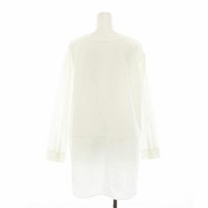 Leilian フェイクレイヤードシャツ カットソー ロンT Tシャツ 長袖 大きいサイズ 13+ 白 ホワイト IS-1201233