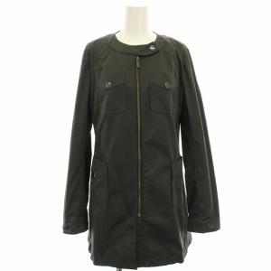 ノーカラーコート ジップアップ ミドル 38 チャコールグレー 03-0109607 /HN