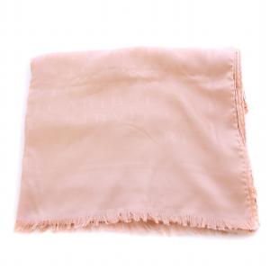 BVLGARI ロゴマニア ストール フリンジ シルク ピンク /BB OH