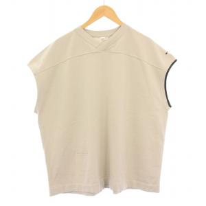 ニットソーの908オーバーTシャツ カットソー ノースリーブ Vネック ストレッチ 4 グレージュ 80380032