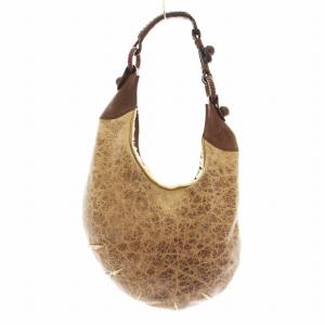 Alexander McQueen ワンショルダーバッグ ハンドバッグ ムートンバッグ レザー 茶 ブラウン /KU