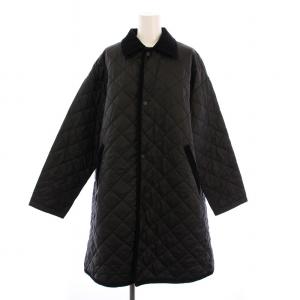 中綿コート キルティングコート ロング 襟コーデュロイ 2 黒 H9A60-233-09 /BM