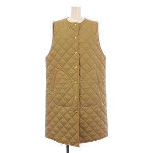 23AW ARKLEY ベスト 中綿 ノーカラー ロング丈 アウター 34 ベージュ タグ付き /BB