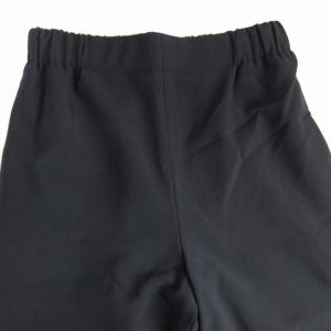 René スラックスパンツ 花モチーフ ハイウエスト 34 紺 ネイビー 5915020A /RO