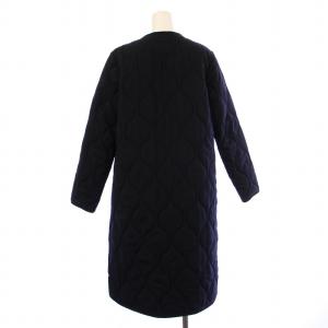 Traditional Weatherwear ARKLEY LONG ノーカラーコート アウター ロング丈 ウール 34 紺 ネイビー L212APQCO0098GH