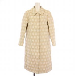 ドットジャガードステンカラーコート アウター ロング丈 36 ベージュ タグ付き 151/M020 /BB