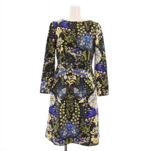 フレアワンピース 42 ブラック イエロー