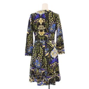 ETRO フレアワンピース 42 ブラック イエロー