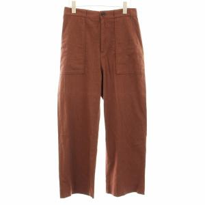 19SS レーヨンリネンコットン ベイカーパンツ 12049104704 セミワイド ジップフライ 麻