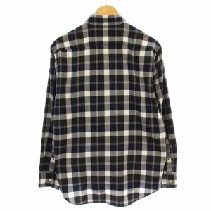 BLACK LABEL CRESTBRIDGE ソロテックスオールオーバークレストブリッジ 51M01-601-28 チェック シャツ 長袖 M 黒 ネイビー