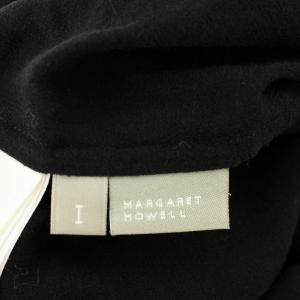 MARGARET HOWELL シアー カットソー 578-252802 半袖 フリル シャツ ブラウス 1 黒 ブラック /G