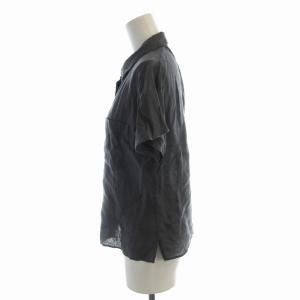 MARGARET HOWELL シャツ ブラウス 半袖 リネン 1 グレー 578-152302 /EE