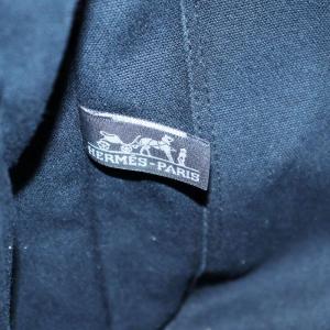 HERMES ドーヴィル MM トートバッグ ハンドバッグ キャンバス 黒 ブラック /AN4 OH