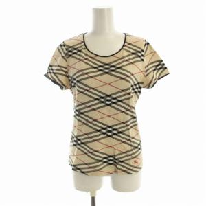 Tシャツ カットソー 半袖 ノバチェック 2 ベージュ FAA16-078-14 /EE