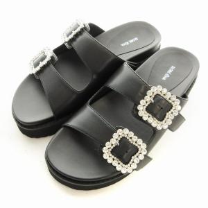 ビジューサンダル スリッパ 23.5?p 黒 ブラック 23093913006110 /EE