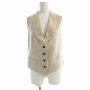 ベスト ジレ 麻 リネン 2 ベージュ 578-7126001 /EE