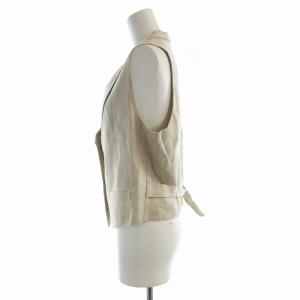 MARGARET HOWELL ベスト ジレ 麻 リネン 2 ベージュ 578-7126001 /EE