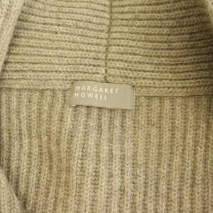 MARGARET HOWELL ベスト ニット ショールカラー 2 モカ ベージュ /MY OS