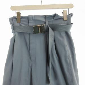 ハイウエストツイルストレッチパンツ ストレートパンツ