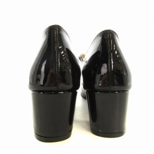 SLOBE IENA メリージェーンストラップパンプス エナメル 24?p 黒 ブラック /EE