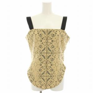 24SS モジュラルレースビスチェ MODUALL LACE BUSTIER キャミソール 総柄 M ベージュ