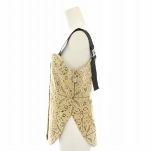 Ameri VINTAGE 24SS モジュラルレースビスチェ MODUALL LACE BUSTIER キャミソール 総柄 M ベージュ