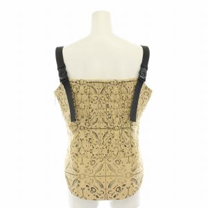 Ameri VINTAGE 24SS モジュラルレースビスチェ MODUALL LACE BUSTIER キャミソール 総柄 M ベージュ