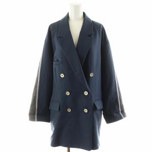 24SS BACK DENIM DETAIL BLAZER S ネイビー