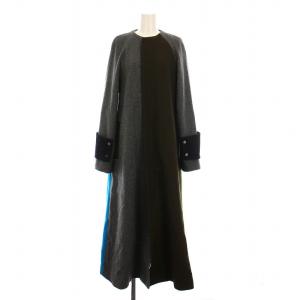 23AW NO COLLAR MAXI WOOL CT ノーカラーコート ロング ウール アウター 36