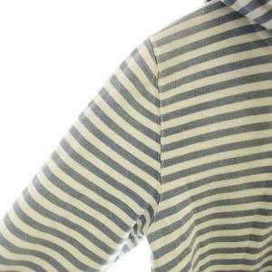 Ron Herman ジップアップパーカー ボーダー L 水色 ライトブルー 2520900179 /EE