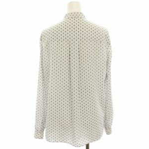 23区 23SS シャツ ブラウス ボウタイ 長袖 総柄 38 白 ホワイト 437980 /HN