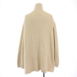GALERIE VIE 22SS コットンシルク ハーフジッププルオーバー ニット セーター 長袖 S アイボリー 23-02-21-02011