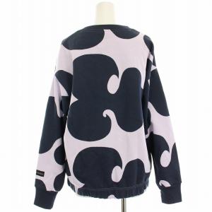 adidas × Marimekko スウェット トレーナー 総柄 L 紺 ネイビー 紫 パープル HS6725 /HN