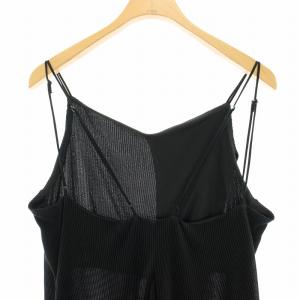 UN3D. 21AW クリスタルプリーツオールインワン CRYSTAL PLEATS AIO サロペット 36 黒