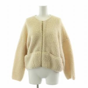 ボアジャケット フリース ジップアップ アウター S アイボリー 12-02-94-02201 /NQ