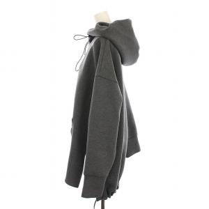 UN3D. 23AW セットアップ 上下 ヘムギャザーフーディ プルオーバーパーカー スウェット 長袖 ロング スカート