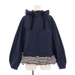 DANSKIN エアリーフリルパーカー 36 ネイビー DABD42110