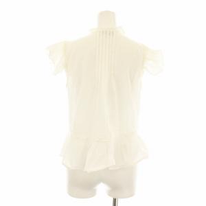 sea NEW YORK ブラウス プルオーバー 半袖 ハーフボタン レース フリル XXS 白 ホワイト /KU