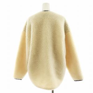 HYKE 23AW FAUX SHEARLING JACKET S アイボリー