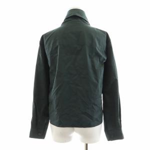 MARGARET HOWELL 23AW SOFT COTTON SILK シャツ ブラウス 長袖 シルク混 絹 1 緑 グリーン 578-3253011