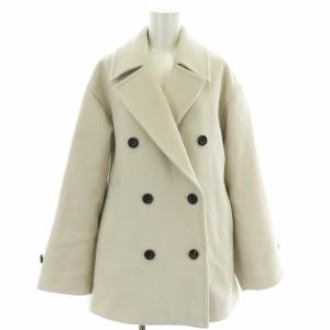 23AW ファインメリノピーコート Pコート ラムウール ダブル ショート 1 オフホワイト FWFC234060