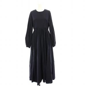 コットンナイロン ワンピース ロング 長袖 36 紺 68-26-0595-163 /YM