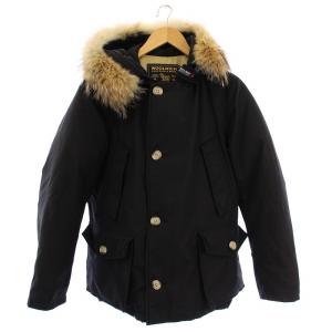 Arctic Down Parka ダウンジャケット ジップアップ フード ファー ナイロン XS 黒